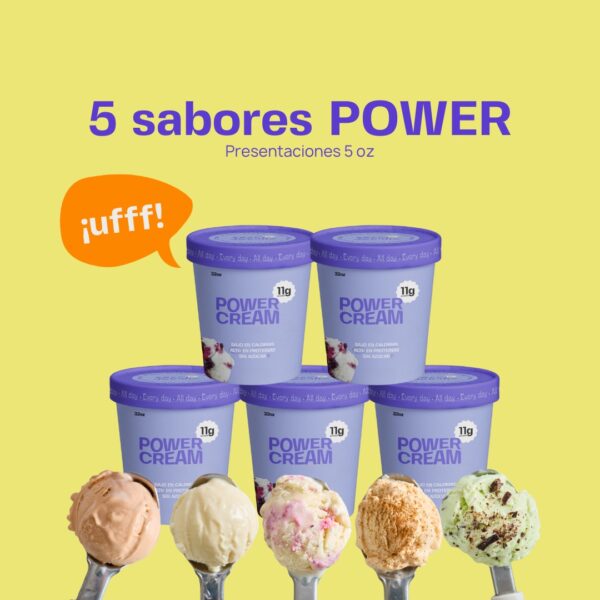 Combo Power x5 (5 sabores de 5 oz)
